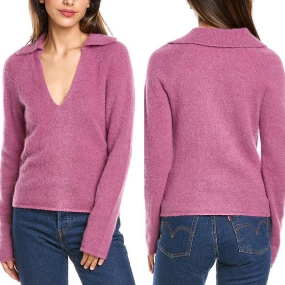 Vince Sweaters - Vince Brushed Cashmere Blend Sweater Soft Purple Minimalist Luxury Knit Size XS